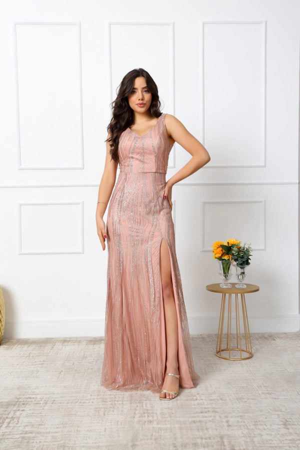 Vestido Magia Longo em Tule com Glitter