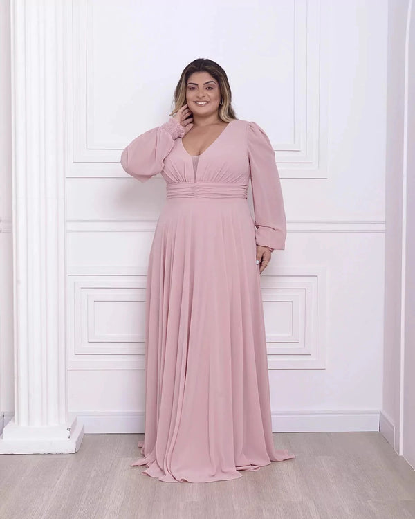 Vestido Pianetado longo Plus Size