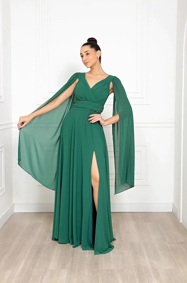 Vestido Standard feito em chiffon liso