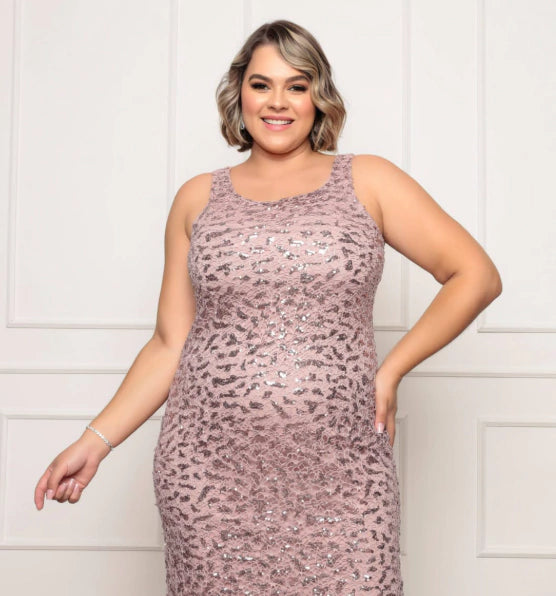 Vestido Majestade curto Paetê