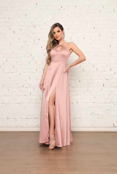 Vestido Melodia de cetim prada.